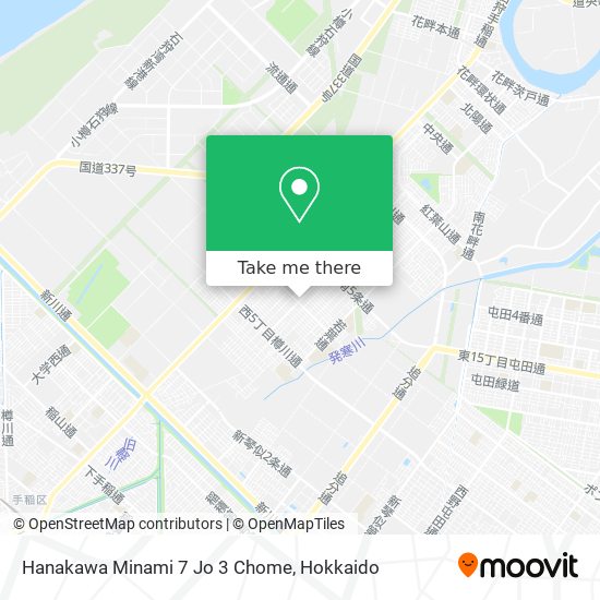 Hanakawa Minami 7 Jo 3 Chome map