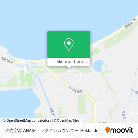稚内空港 ANAチェックインカウンター map