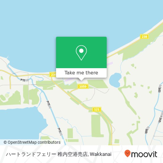 ハートランドフェリー 稚内空港売店 map