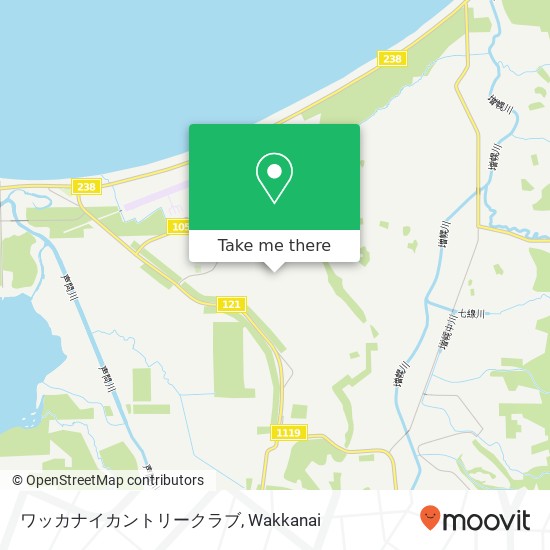 ワッカナイカントリークラブ map