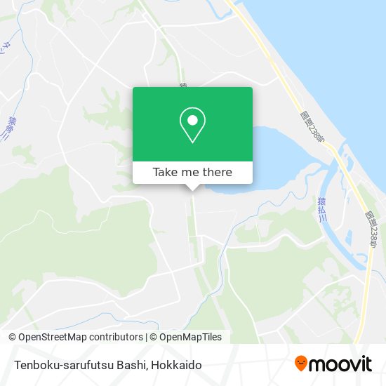 Tenboku-sarufutsu Bashi map