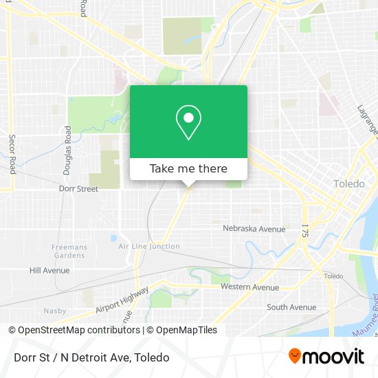 Mapa de Dorr St / N Detroit Ave