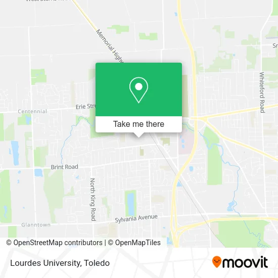 Lourdes University map