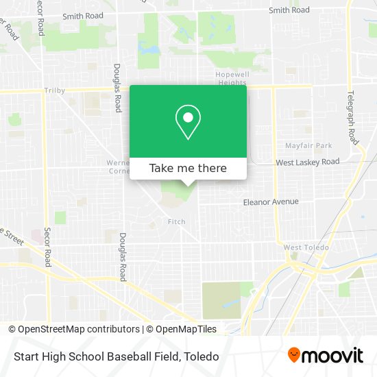 Start High School Baseball Field map