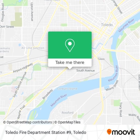 Toledo Fire Department Station #9 map
