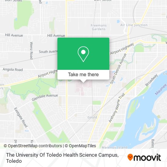 The University Of Toledo Health Science Campus map