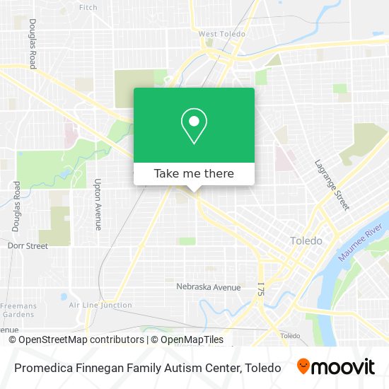 Mapa de Promedica Finnegan Family Autism Center