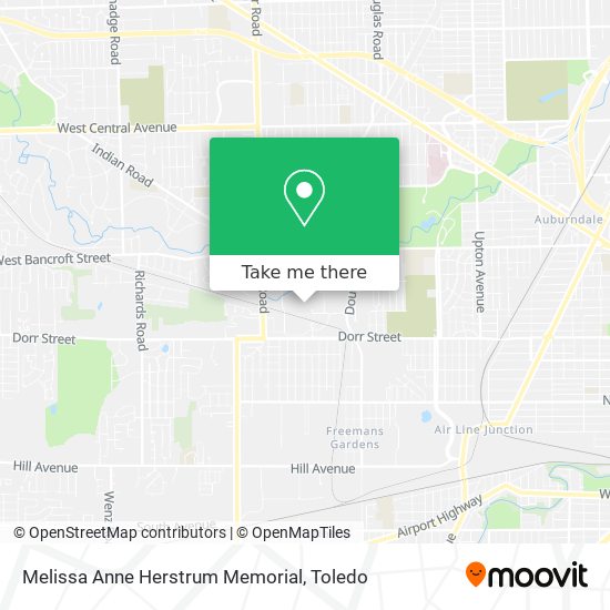 Melissa Anne Herstrum Memorial map