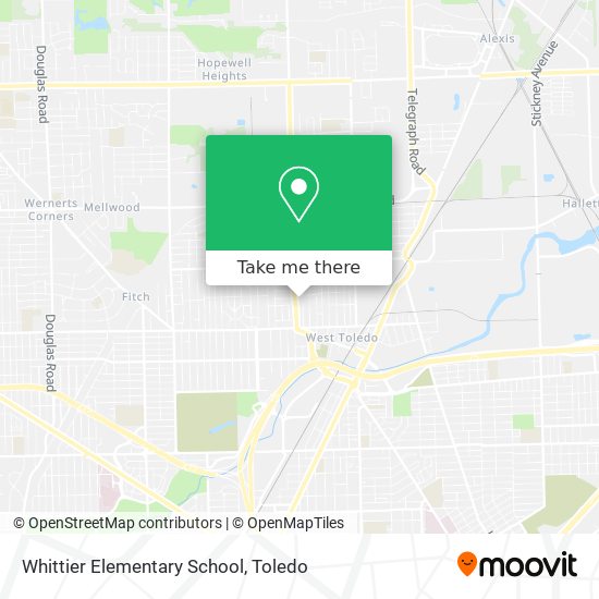 Whittier Elementary School map