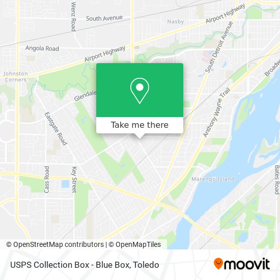 Mapa de USPS Collection Box - Blue Box