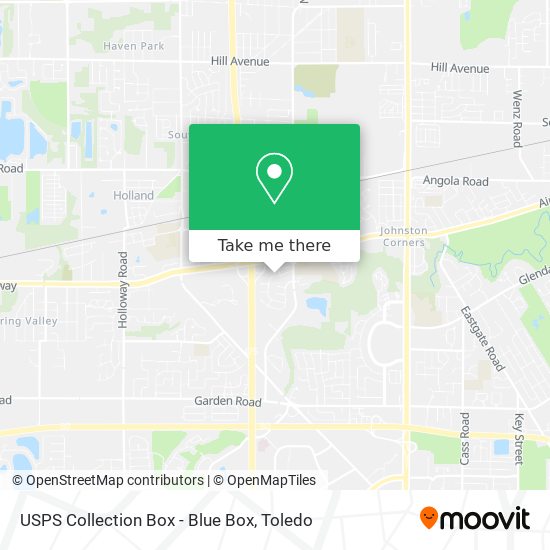 USPS Collection Box - Blue Box map