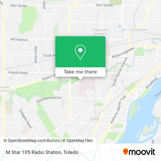 M Star 105 Radio Station map