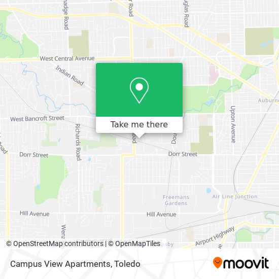 Mapa de Campus View Apartments