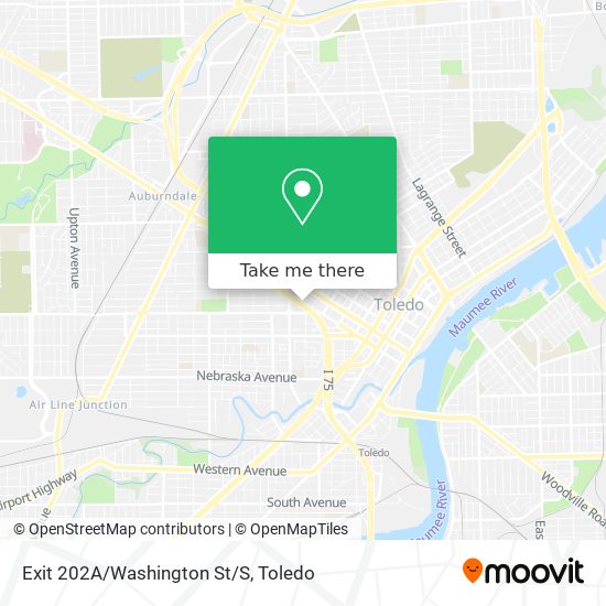 Exit 202A/Washington St/S map