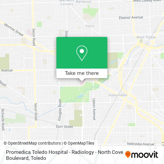 Mapa de Promedica Toledo Hospital - Radiology - North Cove Boulevard