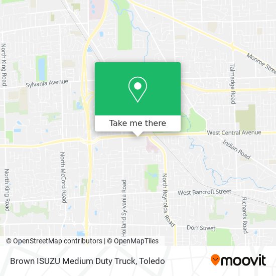 Brown ISUZU Medium Duty Truck map