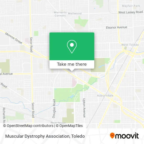 Muscular Dystrophy Association map
