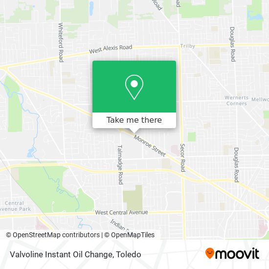 Mapa de Valvoline Instant Oil Change