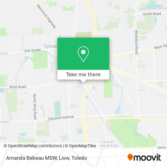 Mapa de Amanda Bebeau MSW, Lisw