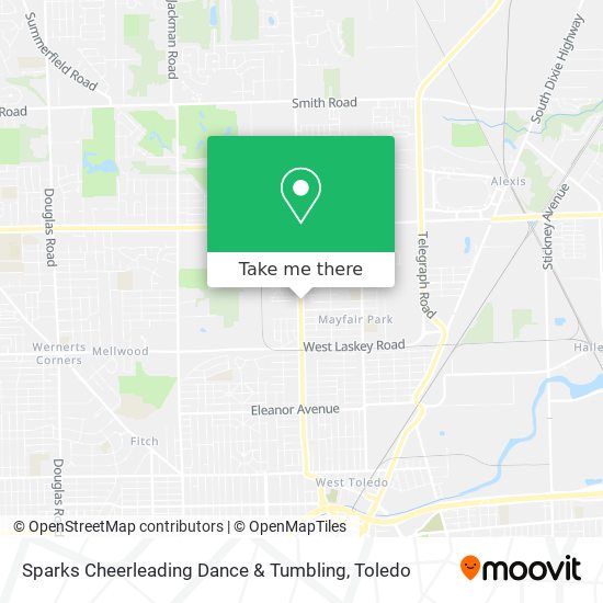 Sparks Cheerleading Dance & Tumbling map
