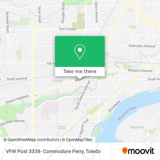 VFW Post 3338- Commodore Perry map
