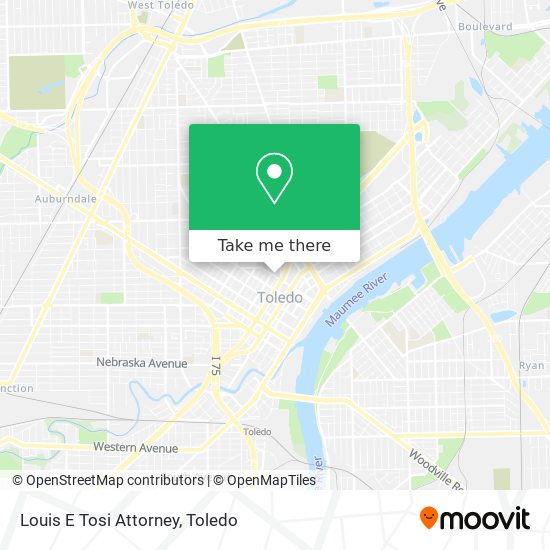 Louis E Tosi Attorney map