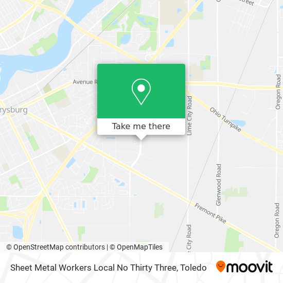 Mapa de Sheet Metal Workers Local No Thirty Three