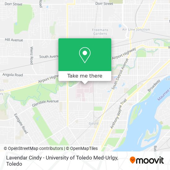 Lavendar Cindy - University of Toledo Med-Urlgy map