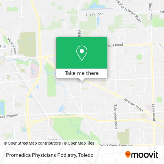 Mapa de Promedica Physicians Podiatry