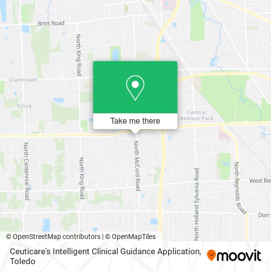 Ceuticare's Intelligent Clinical Guidance Application map