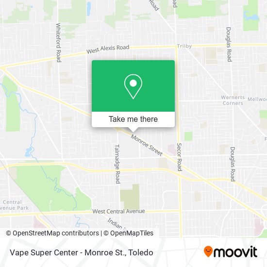 Mapa de Vape Super Center - Monroe St.