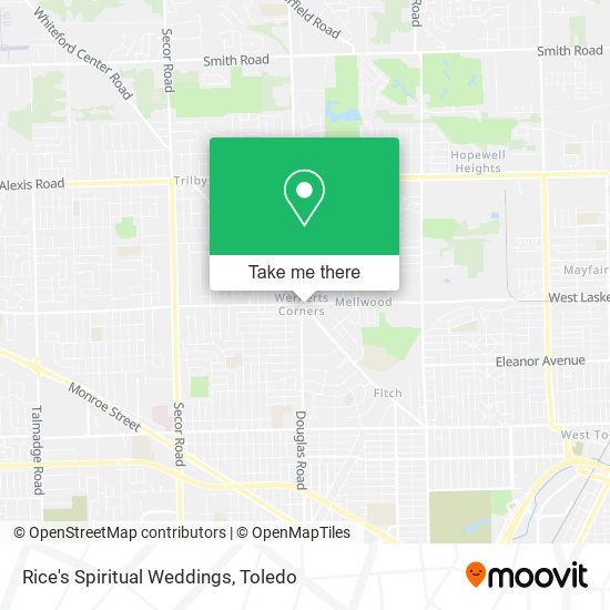 Rice's Spiritual Weddings map