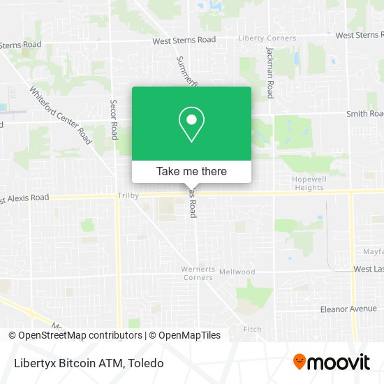 Mapa de Libertyx Bitcoin ATM