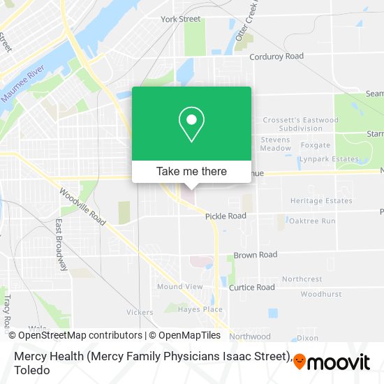 Mapa de Mercy Health (Mercy Family Physicians Isaac Street)