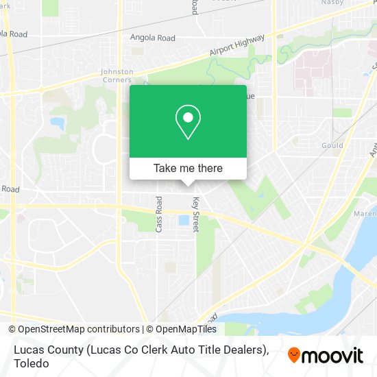 Mapa de Lucas County (Lucas Co Clerk Auto Title Dealers)