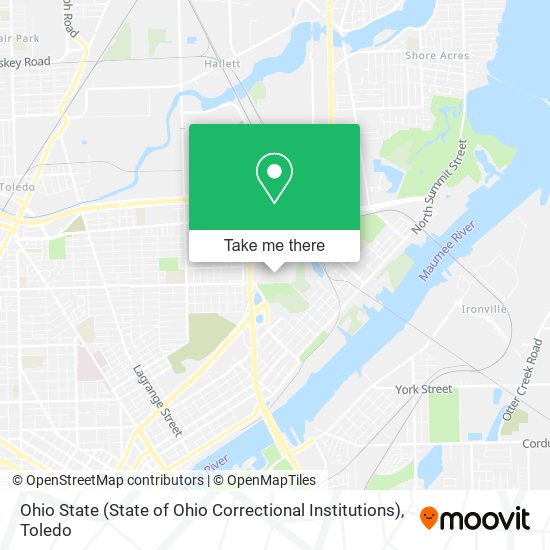 Mapa de Ohio State (State of Ohio Correctional Institutions)