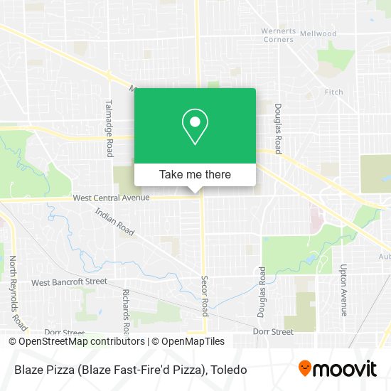 Mapa de Blaze Pizza (Blaze Fast-Fire'd Pizza)