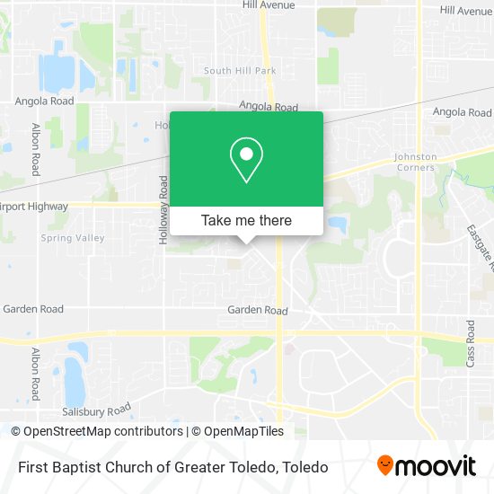 First Baptist Church of Greater Toledo map