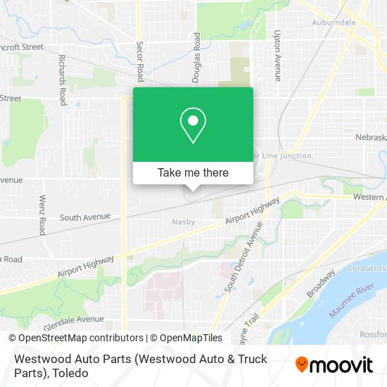 Westwood Auto Parts map