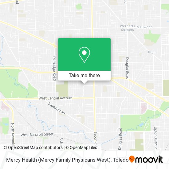 Mapa de Mercy Health (Mercy Family Physicans West)