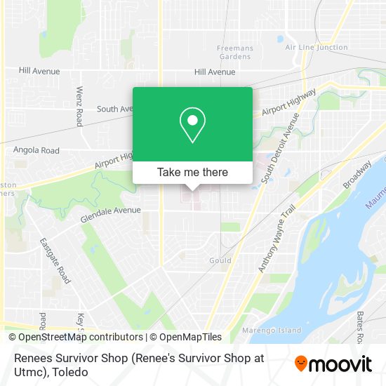 Mapa de Renees Survivor Shop (Renee's Survivor Shop at Utmc)