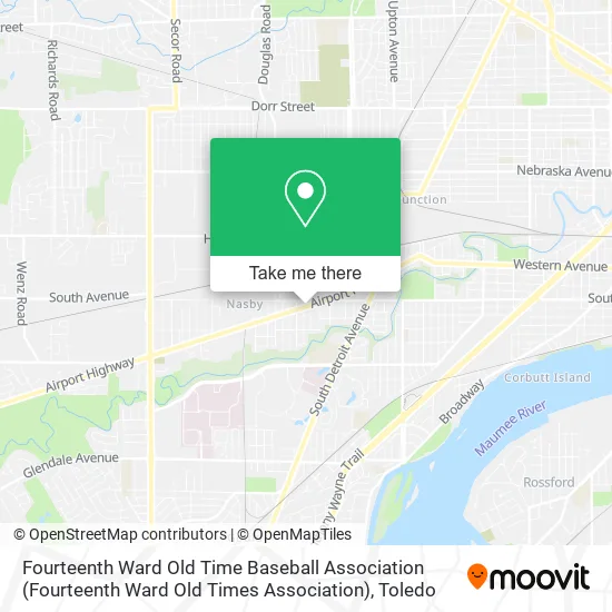 Mapa de Fourteenth Ward Old Time Baseball Association (Fourteenth Ward Old Times Association)