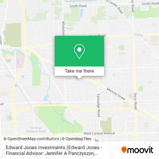 Mapa de Edward Jones Investments (Edward Jones - Financial Advisor: Jennifer A Panczyszyn, Abfptmcrpctm)