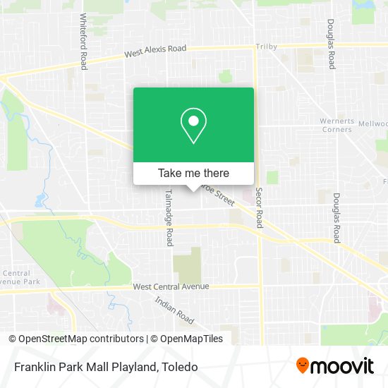 Mapa de Franklin Park Mall Playland