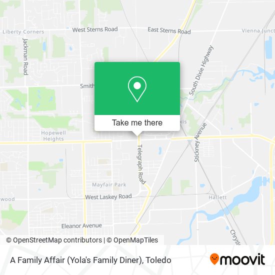 A Family Affair (Yola's Family Diner) map