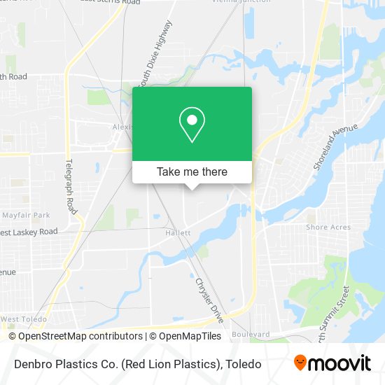 Mapa de Denbro Plastics Co. (Red Lion Plastics)