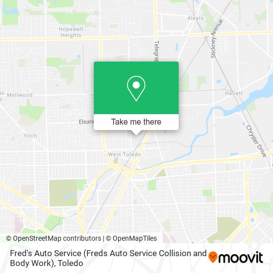 Mapa de Fred's Auto Service (Freds Auto Service Collision and Body Work)