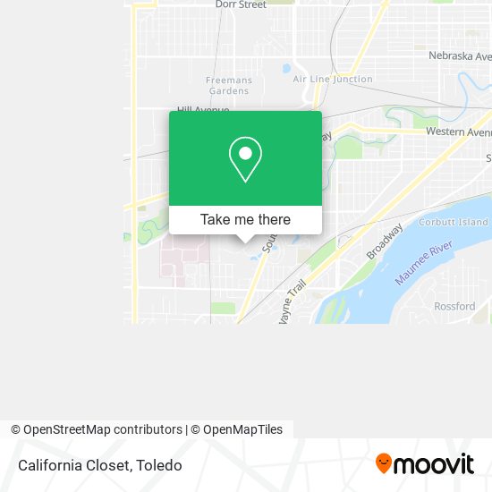 California Closet map