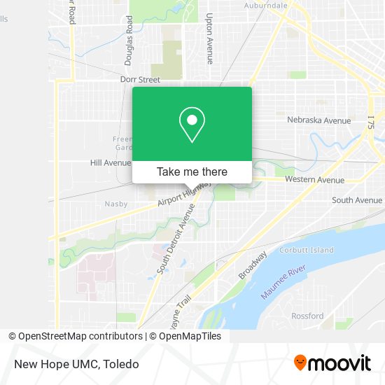Mapa de New Hope UMC