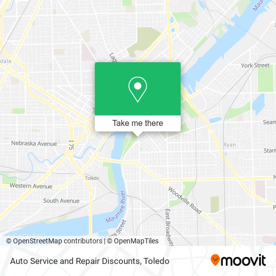 Auto Service and Repair Discounts map